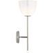 AERIN Brisa LED 7 inch Polished Nickel Torch Sconce Wall Light