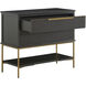 Riggs 38 X 32.75 inch Stained Gold and Sesame Black Nightstand