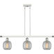 Ballston Belfast LED 36 inch White and Polished Chrome Island Light Ceiling Light in Clear Crackle Glass, Ballston