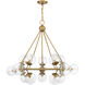 Orion 15 Light 45 inch Warm Brass Chandelier Ceiling Light