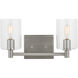 Fullton 2 Light 14.25 inch Brushed Nickel Bath Vanity Wall Light
