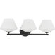 Celestial Valley 3 Light 24.25 inch Matte Black Bath Vanity Wall Light, Medium