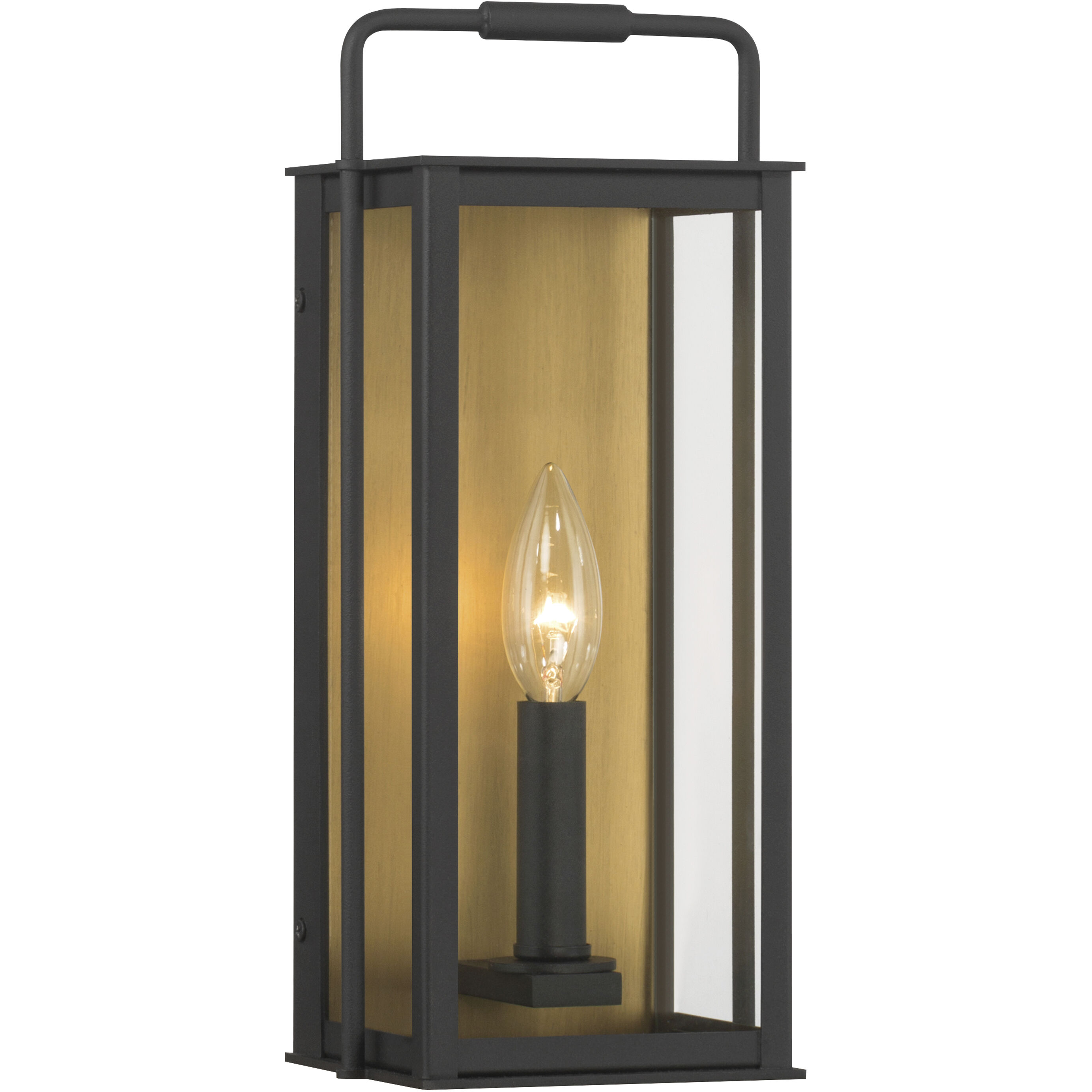 Aberdeen 1 Light 13.25 inch Sand Coal Black and Legacy Brass Outdoor Wall Sconce
