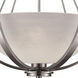 Casual Mission 3 Light 21 inch Brushed Nickel Chandelier Ceiling Light