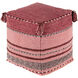 Trenza Bright Pink/Blush/White/Rose/Dark Brown Pouf