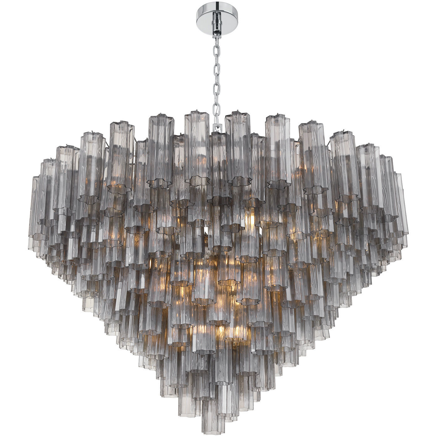 Addis 28 Light 49 inch Polished Chrome Chandelier Ceiling Light