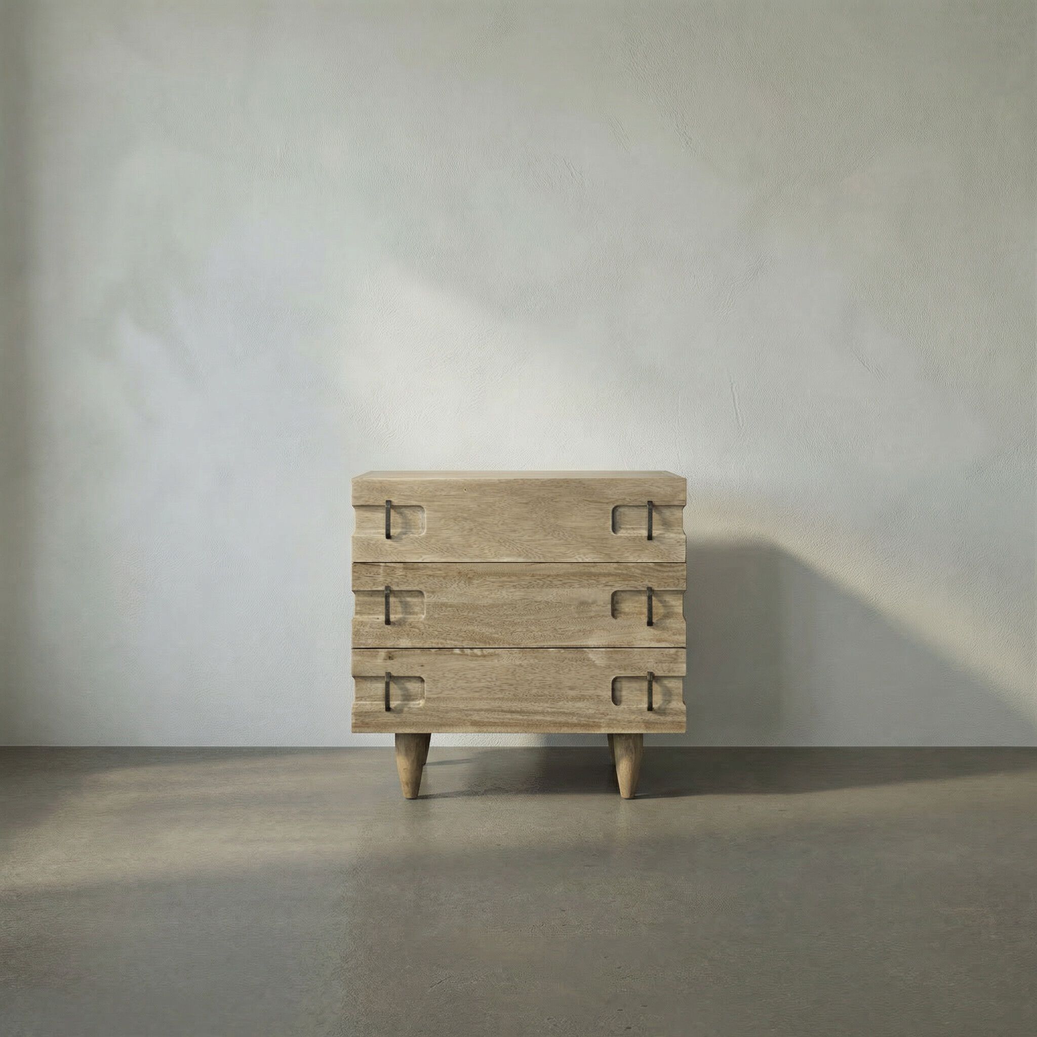 David 32.5 X 32 inch Washed Walnut Side Table