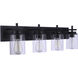 Reeves 4 Light 32 inch Flat Black Vanity Light Wall Light