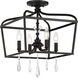 Laurel Estate 4 Light 14 inch Coal Semi Flush Ceiling Light
