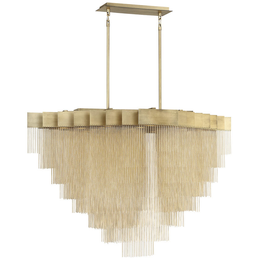 Bloomfield LED 28.5 inch Gold Chandelier Ceiling Light