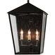 Bening 3 Light 22.25 inch Midnight Outdoor Wall Sconce, Large