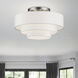 Manorwood 4 Light 21 inch Brushed Nickel Semi-Flush Ceiling Light