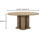 Treccia 60 X 60 inch Natural Dining Table