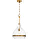 Tilbrook 1 Light 14 inch Brushed Brass Pendant Ceiling Light