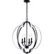Voleta 4 Light 22 inch Black Large Foyer Pendants Ceiling Light, Large