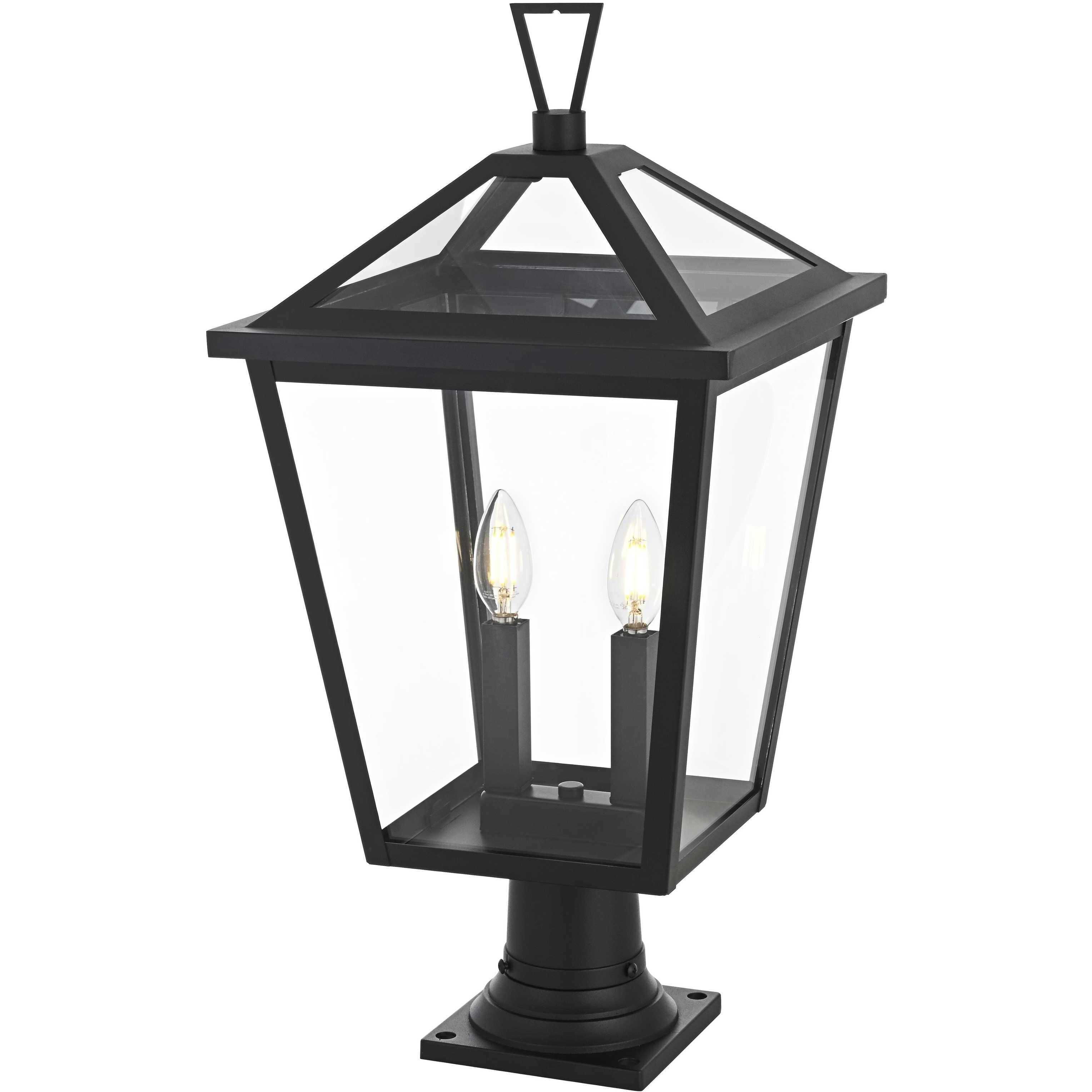 Frankford 2 Light 24 inch Black Outdoor Post Light