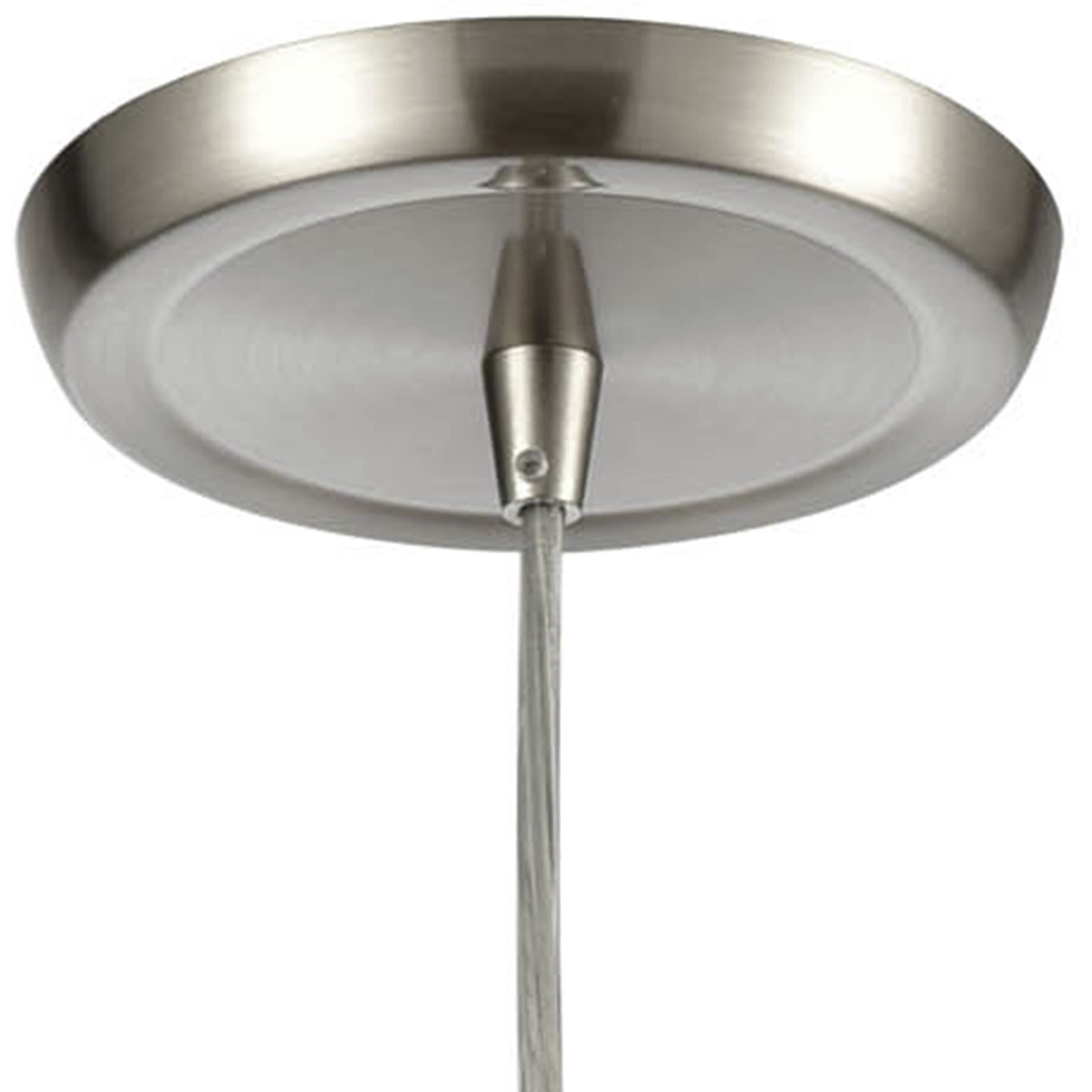 Fusion 1 Light 5 inch Satin Nickel Mini Pendant Ceiling Light in White Mosaic Glass