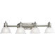 Beacher 4 Light 37.5 inch Brushed Nickel Bath Vanity Wall Light