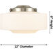 Franklin Restoration Bridgeton 1 Light 12 inch Satin Gold Mini Pendant Ceiling Light in Incandescent, Seedy