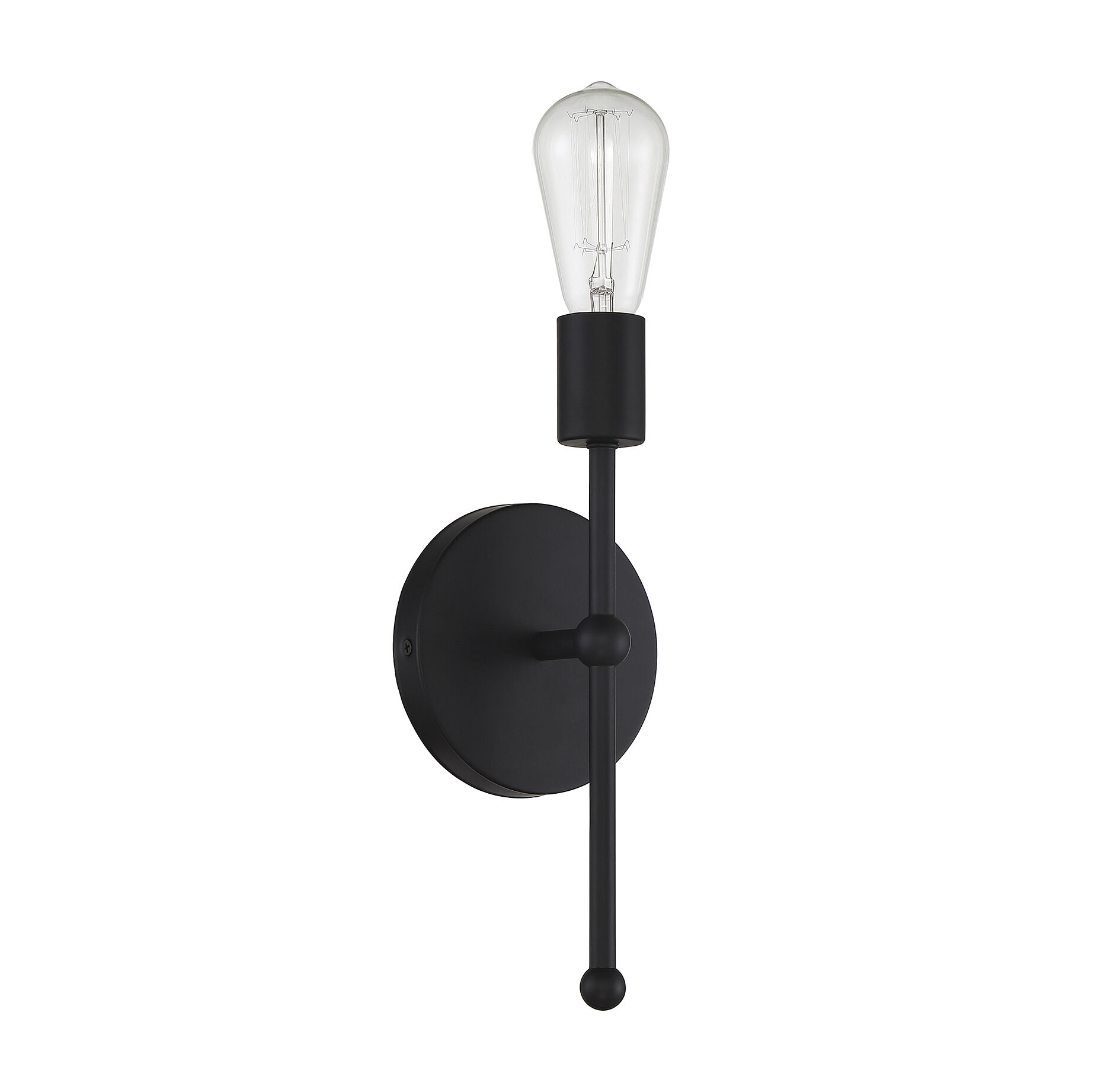 Industrial 1 Light 5.13 inch Matte Black ADA Wall Sconce Wall Light