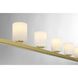 Aragon 7 Light 56 inch Soft Brass Linear Chandelier Ceiling Light
