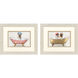 Bath Dogs Multi and Blue and Brown and Pink Framed Art, Propac
