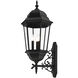 Hamilton 3 Light 29 inch Textured Black Outdoor  Wall Lantern
