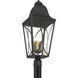 Cardigan 4 Light 28.25 inch Sand Coal and Olden Brass Outdoor Post Lantern, Great Outdoors