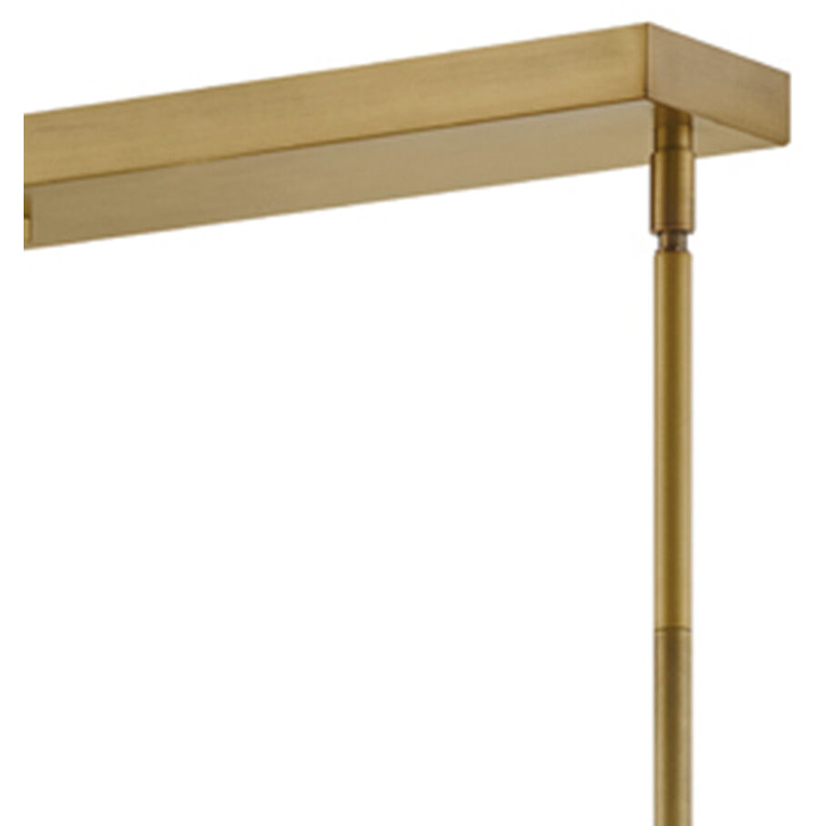 Cecily LED 54 inch Heritage Brass Chandelier Ceiling Light, Linear & Oval