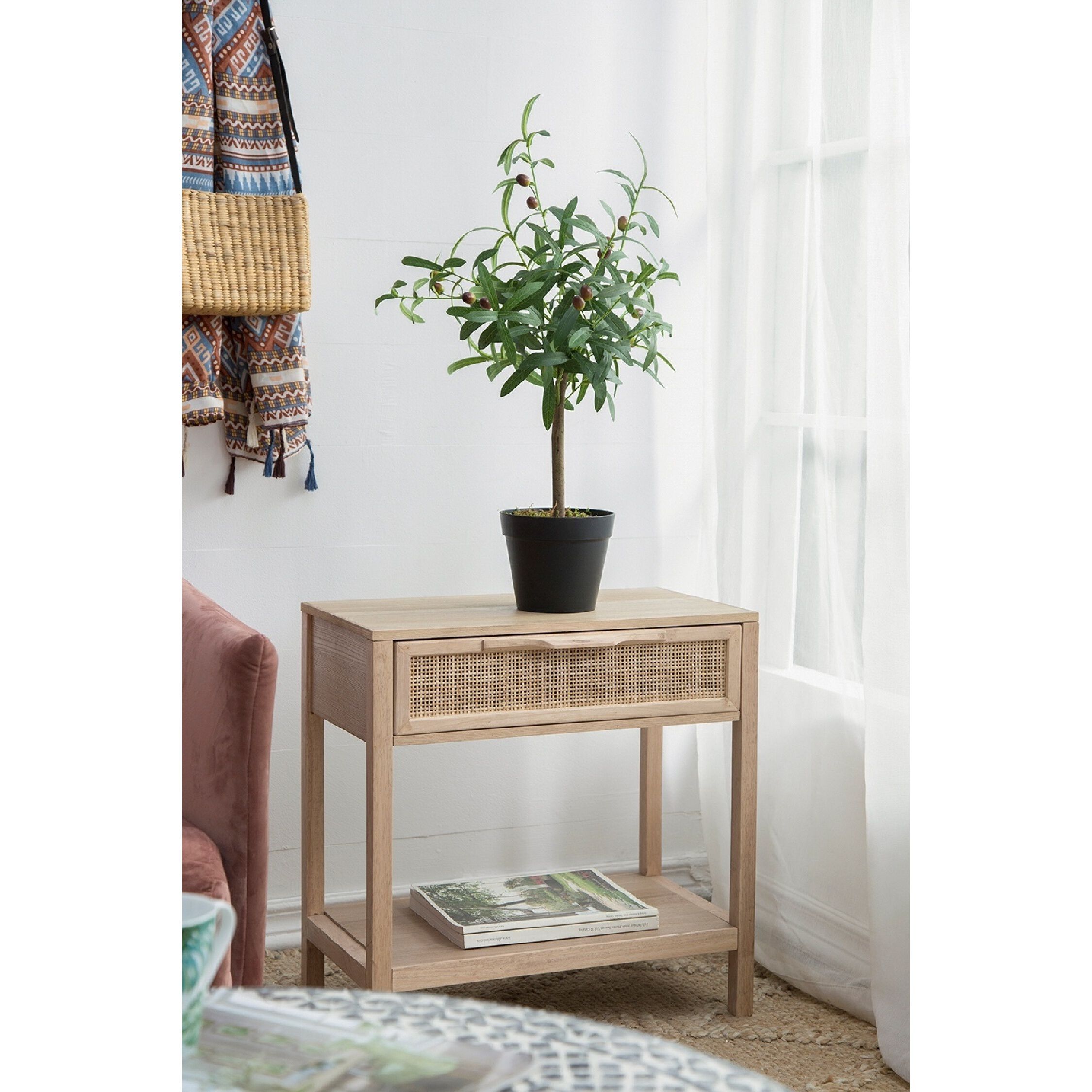 Olive Tree Green and Black Faux Plant