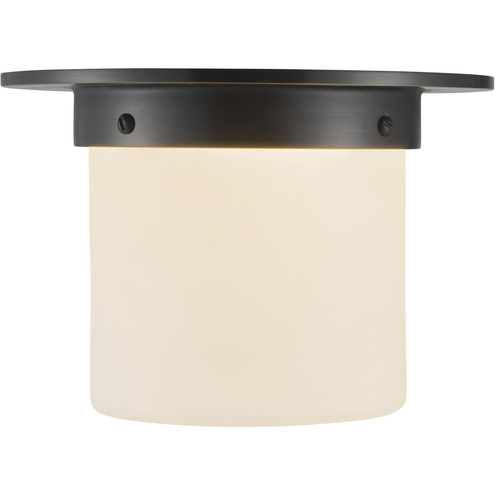 Mineral 1 Light 7.88 inch Urban Bronze and Matte Opal Glass Flush Mount Ceiling Light in Opal Glass Shade