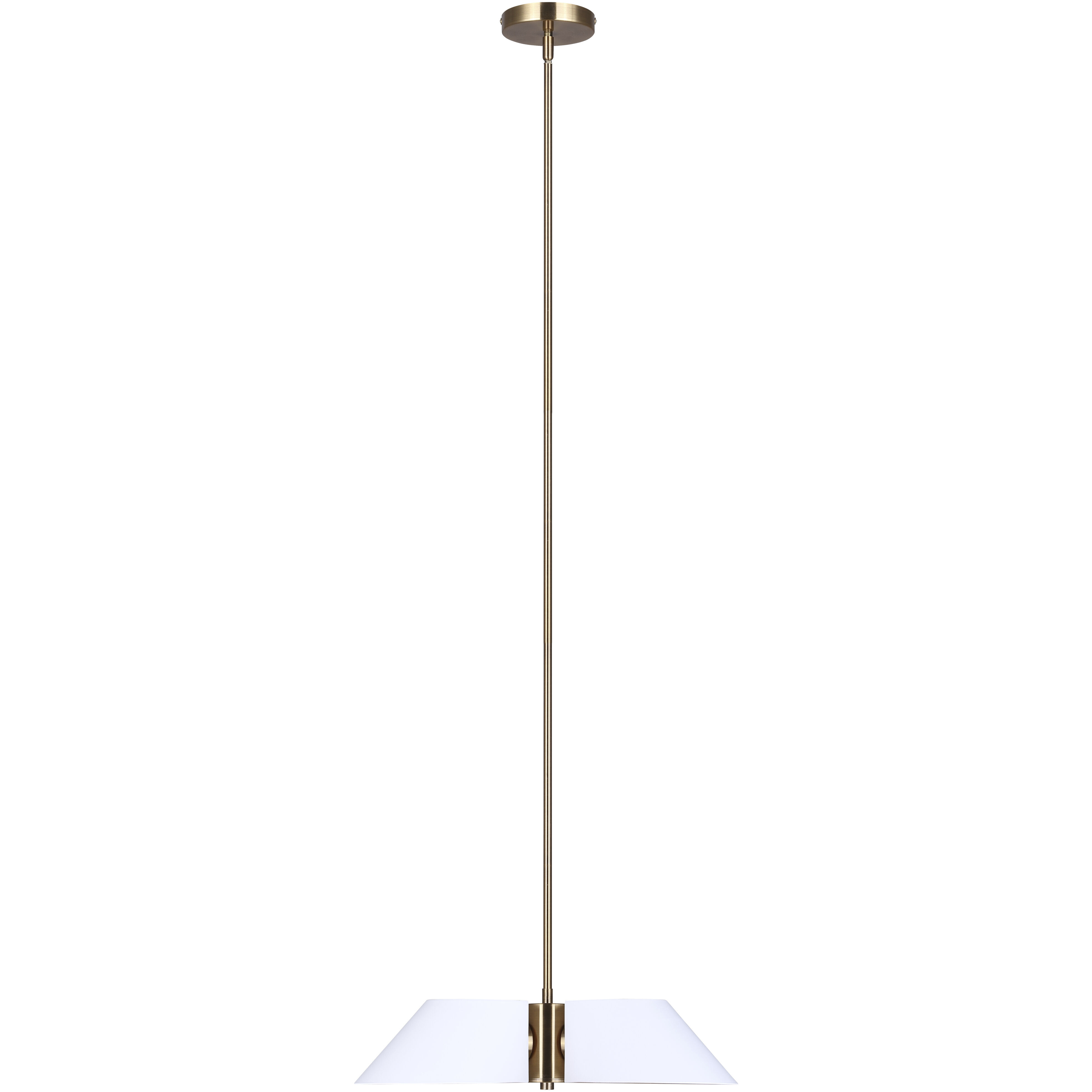 Daxton 3 Light 20 inch Matte White and Gold Chandelier Ceiling Light