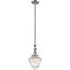 Franklin Restoration Bullet 1 Light 7 inch Brushed Satin Nickel Mini Pendant Ceiling Light in Incandescent, Seedy