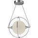 Aries Pendant Ceiling Light in Chrome, Clear Acrylic Shade