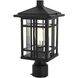Harley 1 Light 15 inch Black Outdoor Post Light