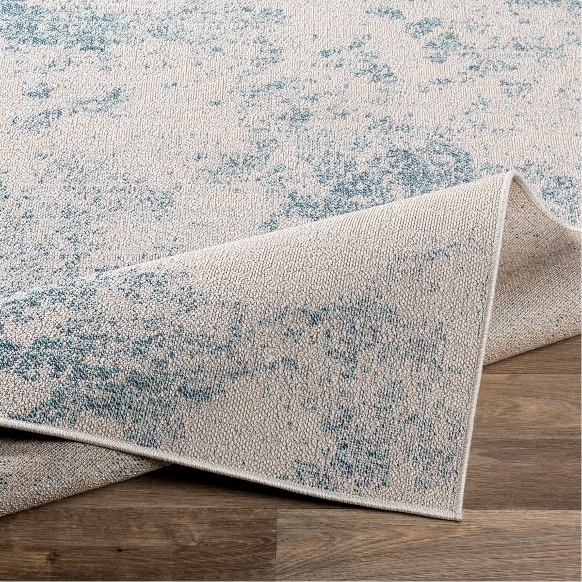 Veranda 108 X 79 inch Dark Blue/Taupe/Ivory Rugs in 7 x 9, Rectangle