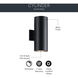 Independence 2 Light 15 inch Black Outdoor Wall, Medium