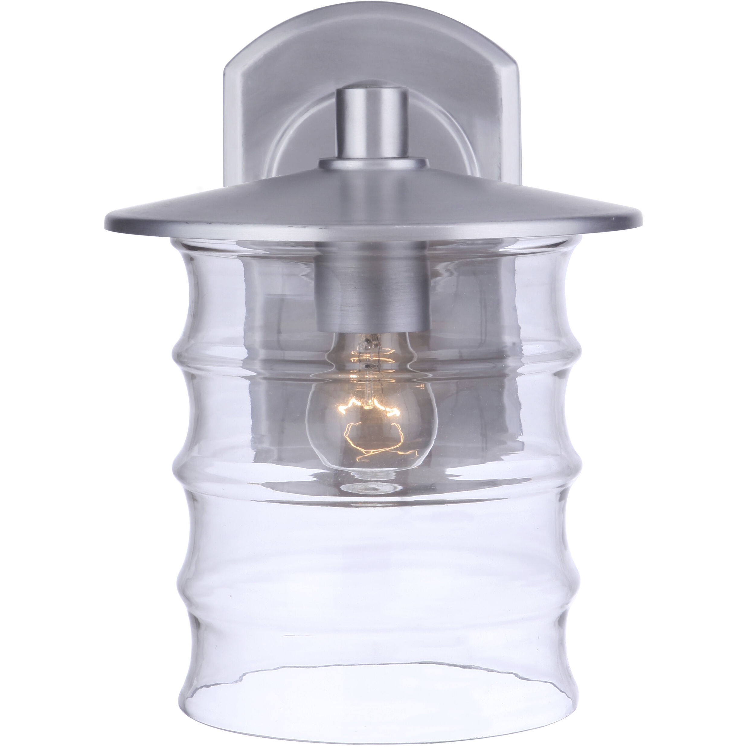 Canon Outdoor Wall Mount in Satin Aluminum, Large