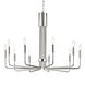 Brigitte 10 Light 32 inch Polished Nickel Pendant Ceiling Light