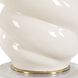 Anneli 30.5 inch 150.00 watt White Ceramic and Crystal with Antique Brass Table Lamp Portable Light