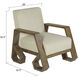 Cameron Off White  and Wash Wood Arm Chair