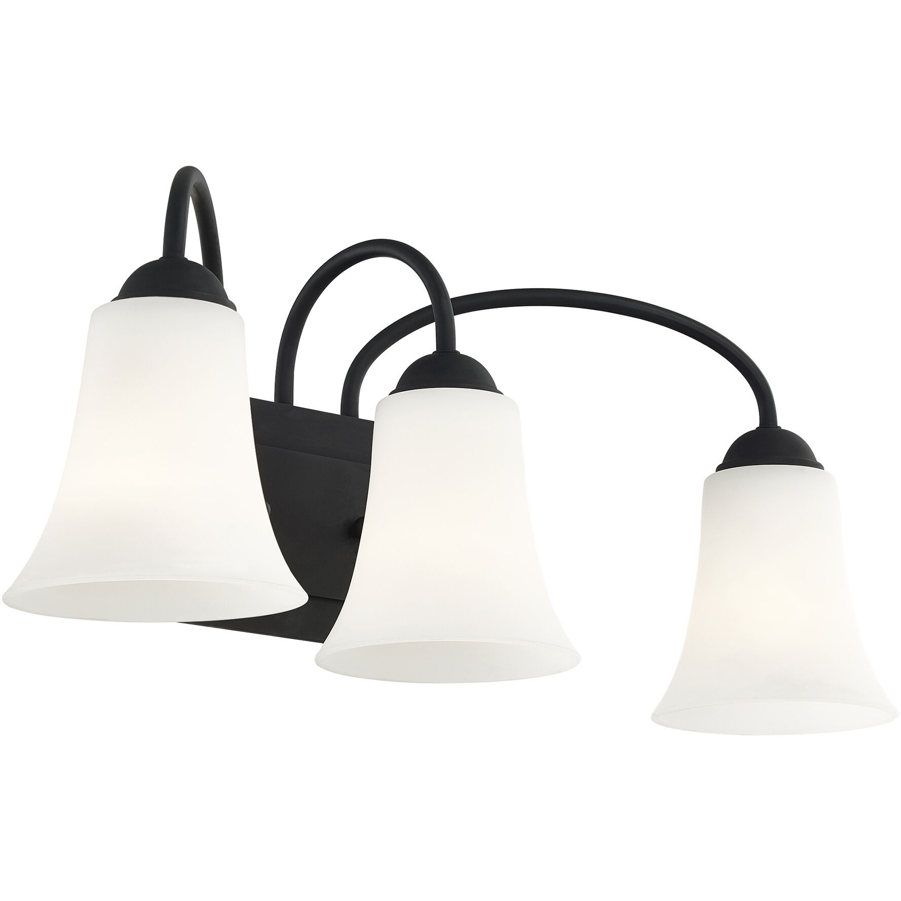 Ridgedale 3 Light 24 inch Black Bath Vanity Wall Light