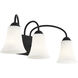 Ridgedale 3 Light 24 inch Black Bath Vanity Wall Light