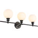 Syracuse 3 Light 28 inch Black Wall sconce Wall Light