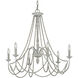 Sean Lavin Maryville 6 Light 28 inch Washed Grey Chandelier Ceiling Light