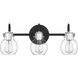 Andrews 3 Light 22 inch Earth Black Bath Light Wall Light, Large