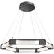 Axis LED 34.6 inch Graphite Ring Chandelier Ceiling Light