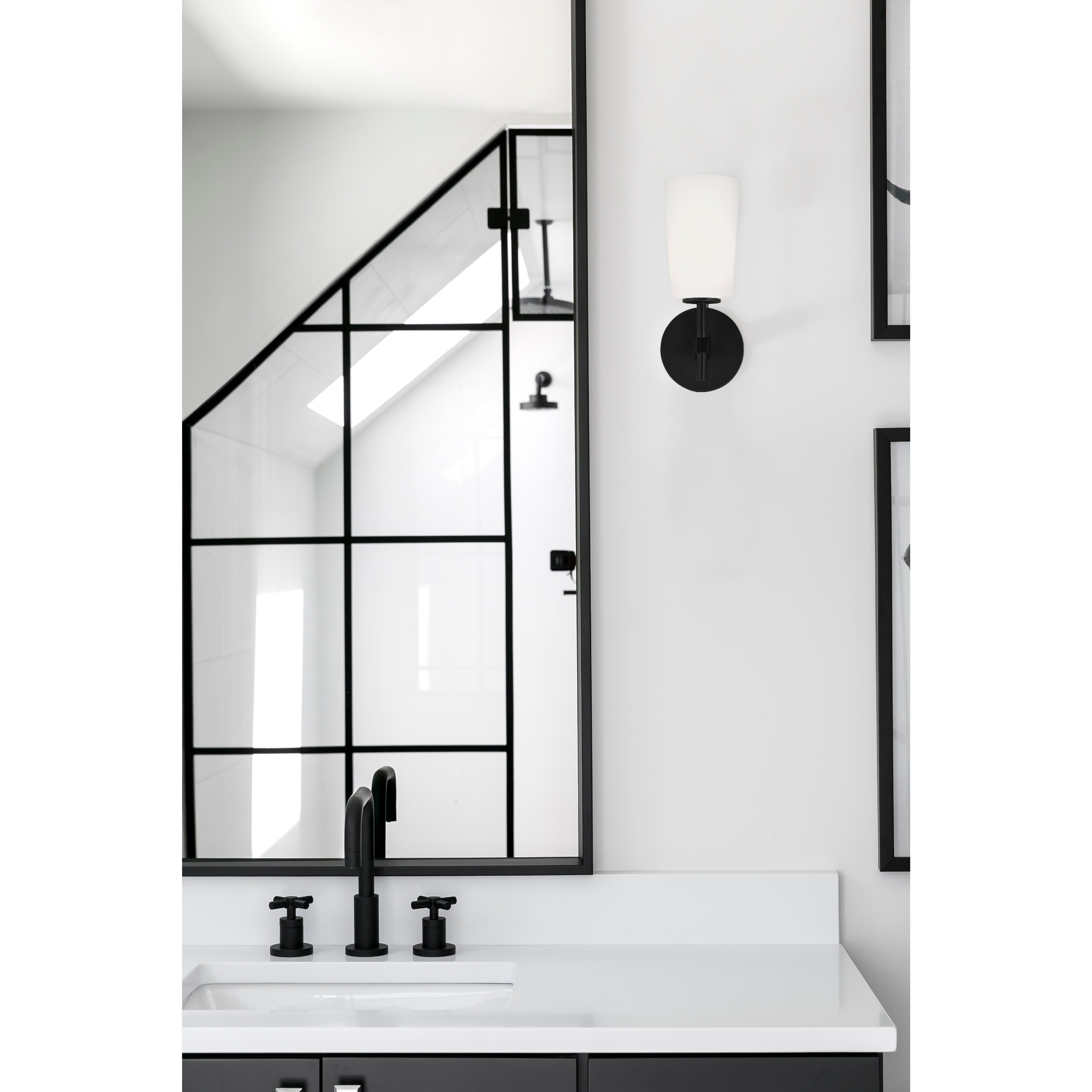 Colton Bath Sconce Wall Light in Black