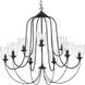 Bowman 9 Light 37 inch Matte Black Chandelier Ceiling Light