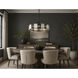 Radiant LED 26.75 inch Black and Gold Leaf Chandelier Ceiling Light